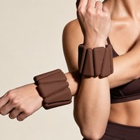 Bracelet lesté en silicone bleu personnalisé OEM, ensemble de poids réglables pour poignet et cheville, accessoires de fitness portables