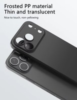 Étui rigide en PP mat multicolore pour iPhone 18 Pro Max Rouge cerise Anti-traces de doigts Housse de téléphone