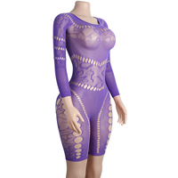Combinaison à manches en dentelle en bouteille, vêtements de scène de salle de bal, tenue de club pour adultes, vêtements de performance de mode, vêtements de danse exotique