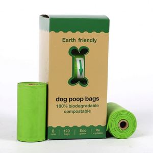 High Quality Custom Printed 100% Biodegradable Eco-Friendly <b>Compostable</b> Pet Waste <b>Bags</b> Cornstarch & Polyester for Dog Poop Clean - Product Image 1