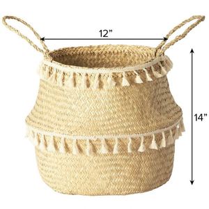 Jardinières grand extérieur métal support mural panier <span class=keywords><strong>bambou</strong></span> 2 saule tissé décor ensemble 10 pont planteur bébé changeant Moïse couleur africaine - Product Image 6