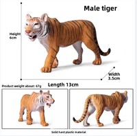 Jouets en PVC écologiques pour enfants, modèles d'animaux (tigre, lion, hippopotame), ensemble éducatif et cognitif WeiLaiToys, pour tous les âges