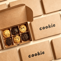 Caja de Papel para Alimentos Personalizada para Panadería, Caja para Pasteles, Donuts, Macarons, Embalaje para Llevar, Cajas Plegables de Cartón Kraft Marrón para Galletas
