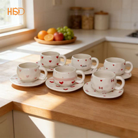 Taza de Cerámica Creativa y Sencilla para el Té de la Tarde, Taza de Café Fresca y Exquisita para el Desayuno, Platos para Tazas, Ecológica, Mantiene las Bebidas Frescas