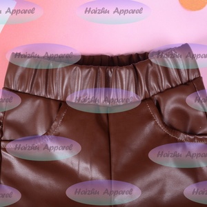 Pantalones Anchos de Cintura Alta para Chicas, Talla Grande, de Piel Sintética Suave, Estilo Hip Hop, con Cintura Elástica - Product Image 6