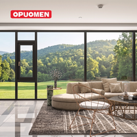 Ventanas Abatibles de Aluminio con Marco Negro, Doble Acristalamiento, Resistentes a Impactos, Estilo Americano Moderno, Aislamiento Térmico con Argón
