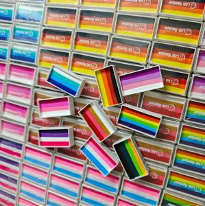 สีเพ้นท์หน้าแบบแถบหลากสีรุ้ง พกพาสะดวก ปลอดสารพิษ สำหรับงานกีฬา งานรื่นเริง และคอสเพลย์ - Product Image 5