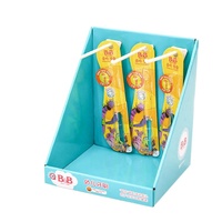 Nouveau présentoir de magasin en carton pliable et portable, design moderne, avec logo personnalisé gratuit, pour l'affichage des brosses à dents