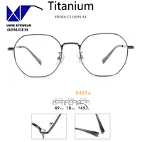 Lunettes de soleil de prescription classiques confortables à monture intégrale bleues à double pont, unisexe, en titane, 49-18-145, pour tous les types de visage