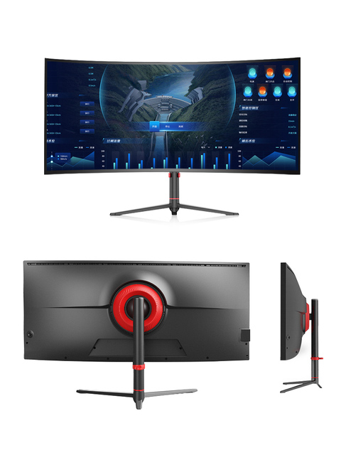 34-Inch Ultra-Wide Curved IPS Black Panel Gaming Monitor 4K 21:9 144Hz HDR400 VA 1900R 1ms Response Time LCD Desktop Use