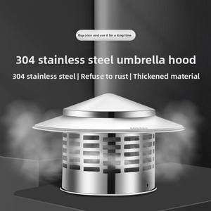 Capot d'évacuation <span class=keywords><strong>en</strong></span> acier inoxydable SUS304, type parapluie, pour montage mural ou au plafond, sans alimentation électrique, étanche à la pluie, pour <span class=keywords><strong>sortie</strong></span> d'air <span class=keywords><strong>de</strong></span> <span class=keywords><strong>hotte</strong></span> <span class=keywords><strong>de</strong></span> cuisine - Product Image 3