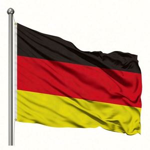 ธงชาติเยอรมนีคุณภาพสูงแบบกำหนดเองทำจากโพลีเอสเตอร์ มีสินค้าในสต็อกที่เยอรมนี - Product Image 1