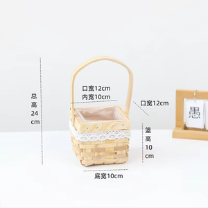 Cesto <span class=keywords><strong>in</strong></span> <span class=keywords><strong>vimini</strong></span> fatto <span class=keywords><strong>a</strong></span> <span class=keywords><strong>mano</strong></span> per la casa, alla moda, da appendere, ecologico, <span class=keywords><strong>in</strong></span> rattan intrecciato, per fiori - Product Image 2