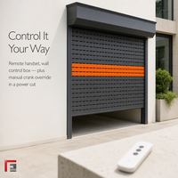 Porte de garage électrique en aluminium avec télécommande pour garage résidentiel