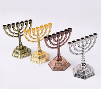 Cadeau religieux Bougeoirs Menorah juive Religions Candélabre Chandelier 7 branches articles religieux