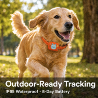Rastreador GPS 4G para Perros y Gatos - Resistente al Agua IP65, Rastreo en Tiempo Real, Más de 160 Horas de Duración de la Batería, Compatible con Android e iOS