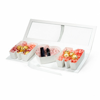 Boîte cadeau pliable blanche avec compartiments intérieurs divisés pour la présentation en magasin, l'emballage en gros et les marques de fournitures personnalisées