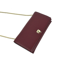 Casing Ponsel Dompet Wanita Rantai Kulit Vegan Desain Cantik Genggam Wanita Bergaya Elegan Grosir Mewah