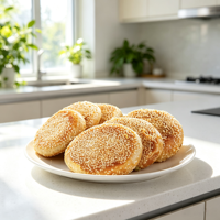 Pâtisserie chinoise faite à la main prête à consommer, salée et sucrée, au sésame, Shao Bing, pain plat pour le petit-déjeuner, HACCP, OEM, ODM