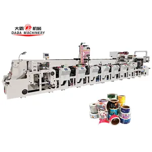 Unit Type Flexo 2 Color Logo Roll to Roll Sticker Label Film Plastic Printing Machine