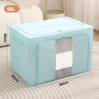 Boîte de rangement pliable multifonctionnelle pour vêtements avec cadre en fer, grande capacité durable, sac de rangement pour armoire