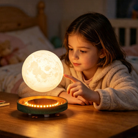 Lámpara Lunar Levitante Magnética con Control Táctil, Luz Nocturna Saturno Antigravedad, LED Blanco Cálido, para el Hogar, Regalo de Cumpleaños, Fabricada por HCNT