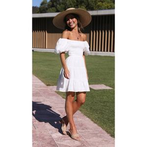 Robe courte à épaules dénudées à manches courtes, best-seller - Product Image 4