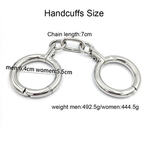 Esposas Circulares de <span class=keywords><strong>Acero</strong></span> Inoxidable con Cadena, Dispositivo de Bondage Corporal, Juguete Sexual Fetiche BDSM <span class=keywords><strong>para</strong></span> Mujeres y Hombres - Product Image 6