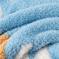 Couverture bébé tricotée en microfibre chenille 100 % polyester, douce et chaude, avec logo personnalisé, idéale comme cadeau pour enfants