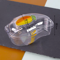Boîte d'emballage en forme de mangue pour mousse de mangue, boîte à gâteau blister transparente, boîtes d'emballage en plastique pour pâtisserie