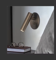 Cabecero Flexible de Hotel de alta calidad, iluminación de lectura Led, mesita de noche de aluminio, luz de lectura de pared de 3W con interruptor