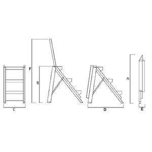 Taburete Plegable con Barandilla Pratiko de 0.75 m de Ancho, 0.69 m de Alto y 1.12 m de Largo, Escalera Plegable para Uso en Talleres - Product Image 1