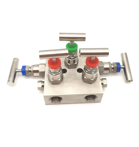 Valvola Idraulica a 3 Vie ad Alta Pressione, Blocco Valvole Industriale in Acciaio Inox 1/2 NPT 6000psi, Ottimo Prezzo - Product Image 5