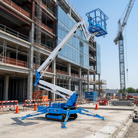 Plateforme élévatrice à flèche sur chenilles Lemax LT16, entraînement hydraulique multi-puissance, hauteur de plateforme maximale de 24 m, grand rayon d'action pour la construction