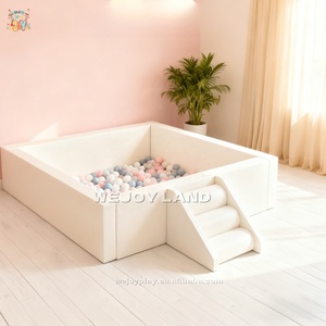 Màu trắng và màu hồng pastel Vuông Bóng Pit trượt phổ biến mềm chơi cho trẻ mới biết đi và người lớn cho khu dân cư và công viên giải trí sử dụng - Product Image 2