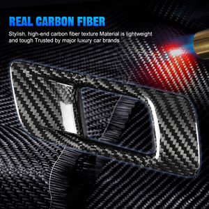 Couvre-poignée de porte intérieure en fibre de carbone Shasha pour Ford <span class=keywords><strong>Mustang</strong></span> 2015-2023, accessoire de décoration intérieure de voiture - Product Image 4