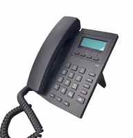 Teléfono VoIP MaxComm X301 Negro con Soporte G.711/G.729A/B para Redes LAN y IP con Cable en Oficina