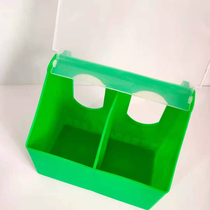 Plastik kümes hayvanları ekipmanları kuşlar besleme fincan kümes hayvanları besleyiciler ve tiryakisi 2 delik güvercin besleyici PH-132 - Product Image 3