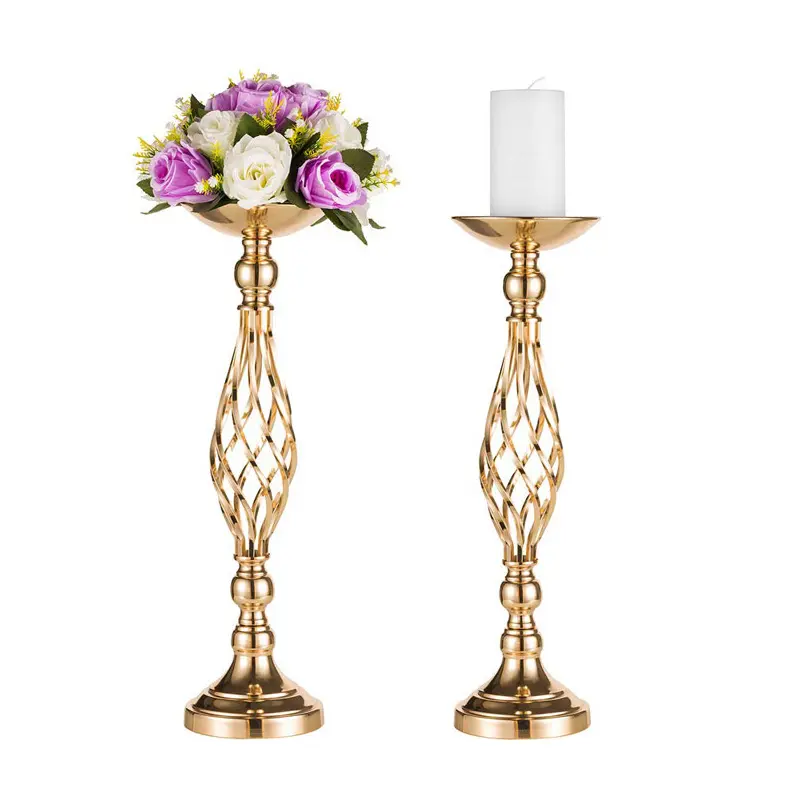 Vendita calda idee per decorazioni per la tavola di nozze centrotavola per matrimoni con fiori vaso in metallo centrotavola per vaso d'oro per la tavola