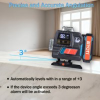 Niveau laser numérique industriel BYT-4H 4D à 16 lignes, faisceau vert, auto-nivelant, rotation à 360 degrés, précision 1 mm/10 m, portée 50 m
