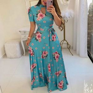 <span class=keywords><strong>Vestidos</strong></span> Casuales de Mujer Coloridos, Diseño Maxi con Dobladillo Holgado para <span class=keywords><strong>Fiesta</strong></span>, Última Moda de Verano <span class=keywords><strong>2021</strong></span>, Ropa de Mujer Económica - Product Image 4