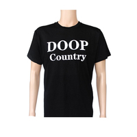 Échantillon gratuit prêt à l'emploi, t-shirts en coton noir uni personnalisés avec logo, impression de marque propre, pour la promotion
