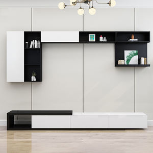 <span class=keywords><strong>Mobili</strong></span> da soggiorno <span class=keywords><strong>a</strong></span> parete con supporto per <span class=keywords><strong>tv</strong></span> galleggiante di lusso lucido alto - Product Image 4