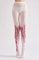 Leggings moulants en velours tricoté 50D, transparents, sexy, style Halloween, collants imprimés numériquement pour femmes