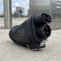 Adaptateur de charge pour véhicules électriques, prise triangulaire standard américaine, prise de conversion pour borne de recharge 5 trous 250V16A