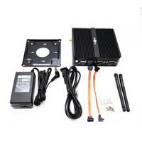 Mini-ordinateur portable Quad Core J4125, prend en charge 8 Go de RAM, 128 Go de SSD M.2, double RJ45 Lan, double RS232 COM, Linux, Win10 Pro, mini PC sans ventilateur