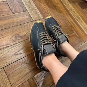 Zapatillas Deportivas Casuales de Gamuza Estilo Retro para Mujer Canlin, Ligeras, Transpirables, con Entresuela de Piel de Oveja, con Cordones, Suela Plana, para Otoño - Product Image 1