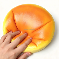 19cm Extra Großes Riesiges Rundes Brot PU Quetschspielzeug Simuliertes Lebensmittel Kuchen Ei Gebäck Langsam Zurückfederndes Squishy Stressabbau Fidget-Spielzeug