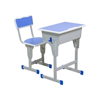 Table et chaises ergonomiques modernes et ajustables pour salle de classe, bleues, écologiques, pour adultes, mobilier scolaire pour la maison et le bureau