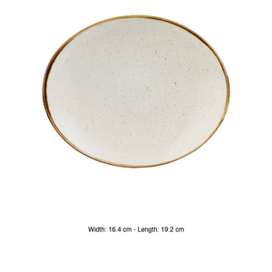 Plat de service Stonecast moucheté 19,2 × 16,4 cm blanc décoré à la main Churchill Swhsop7 - Product Image 3
